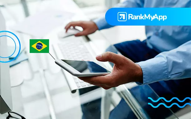 Person using cell phone, sending to app localization.