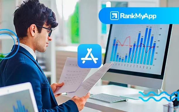 Man at computer working on App Store Optimization.