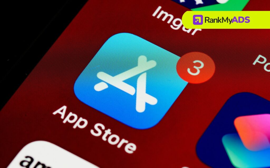 App Store em tela de dispositivo móvel