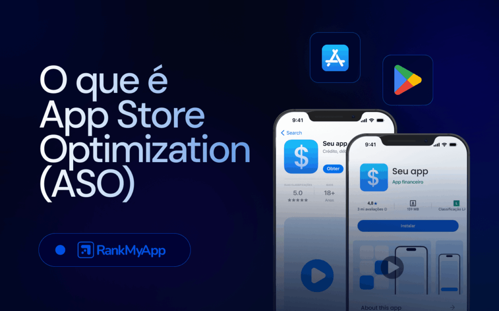 Imagem com o título "O que é App Store Optimization (ASO)"