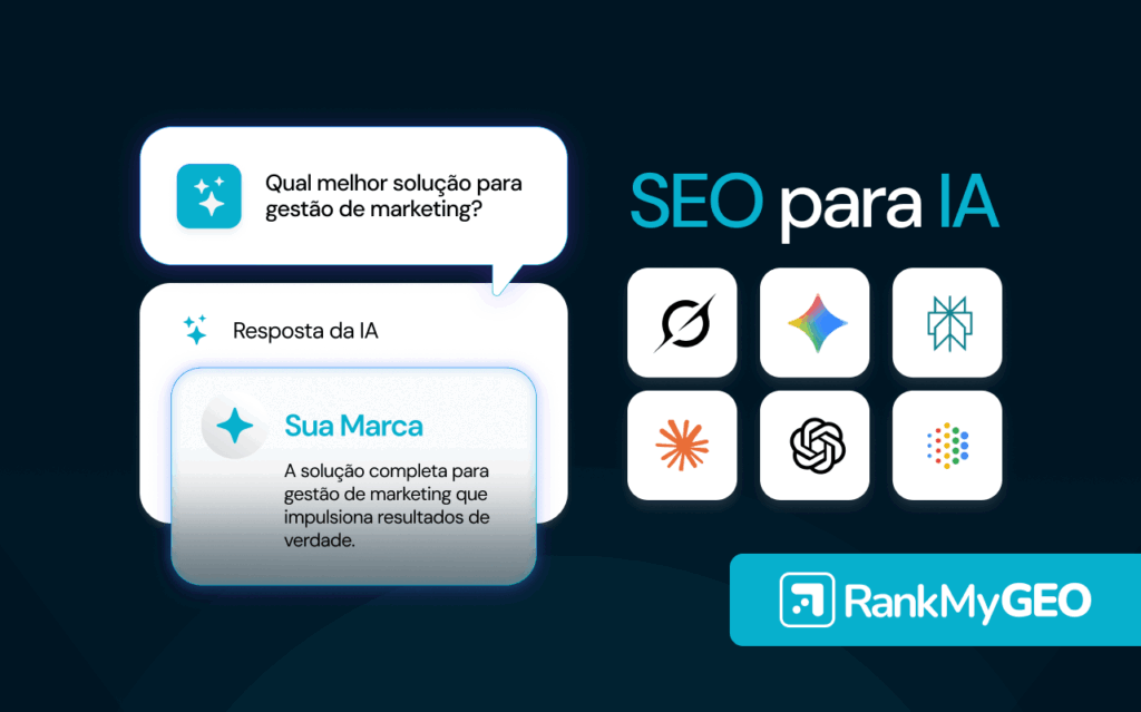 Imagem com o título "SEO paraIA"