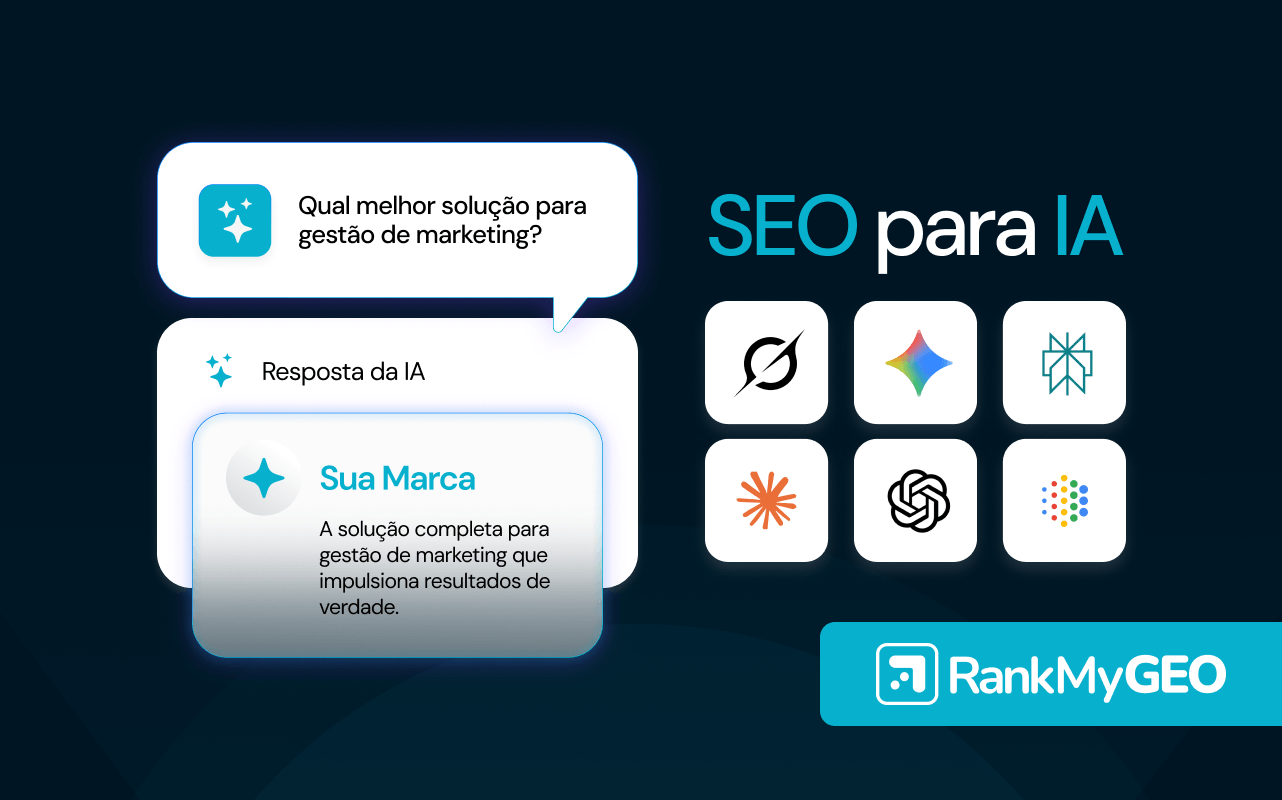 Imagem com o título "SEO paraIA"