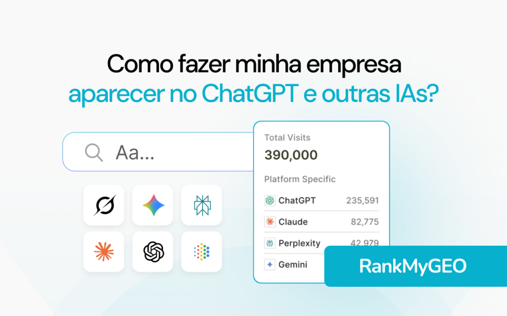 Tela com métricas de visitas e inteligência artificial para empresa