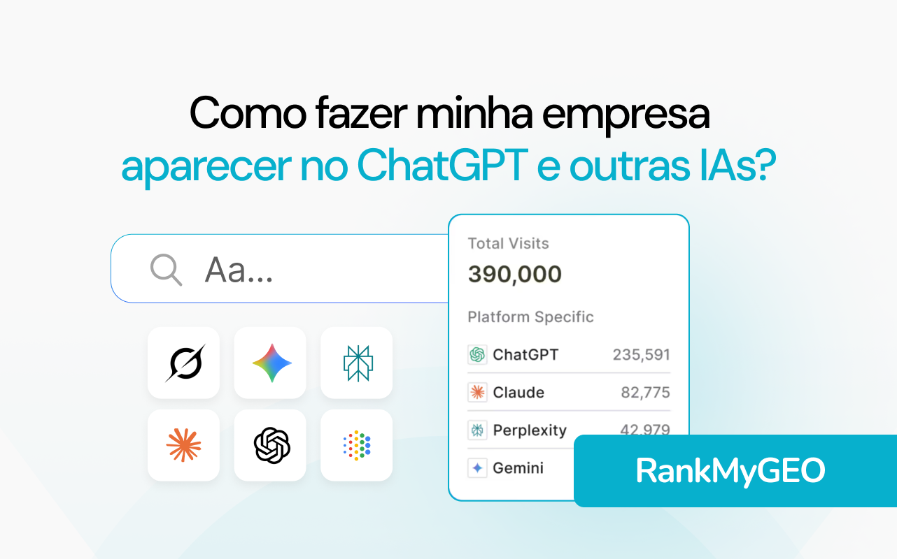 Tela com métricas de visitas e inteligência artificial para empresa