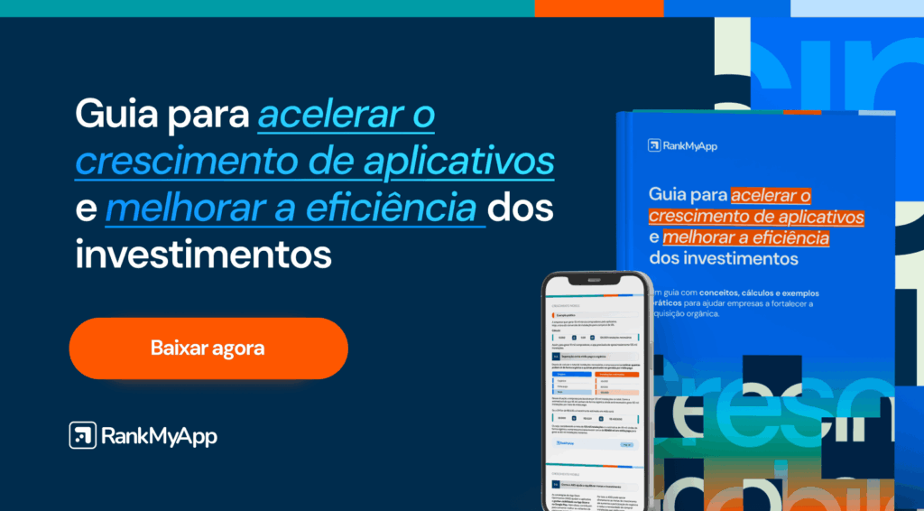 Imagem com o título "Guia para acelerar o crescimento de aplicativos e melhorar a eficiência dos investimentos"