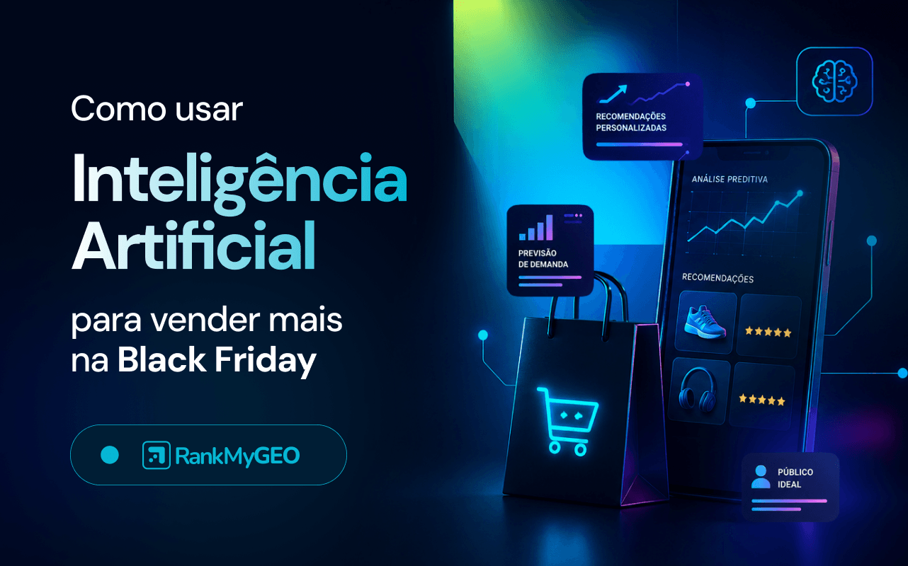Imagem com o título "Como usar Inteligência Artificial para vender mais na Black Friday"